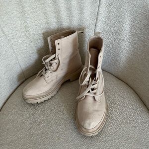 H&M nude combat boots